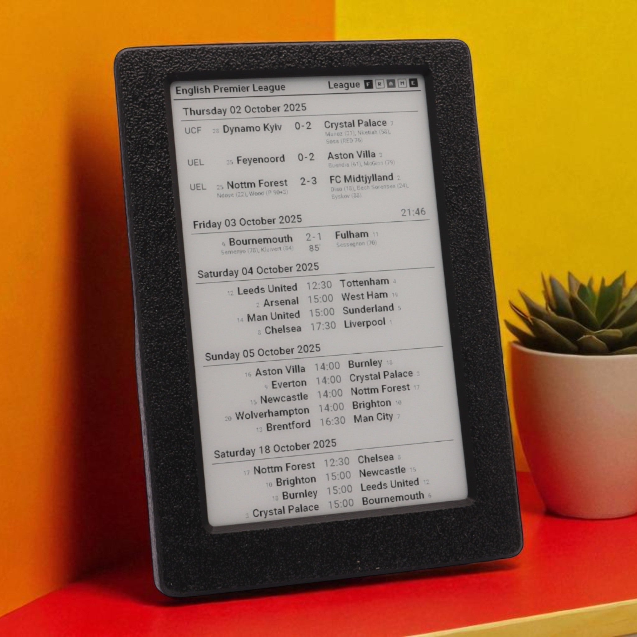 4.2" League Frame – Small Multi‑View Football Display