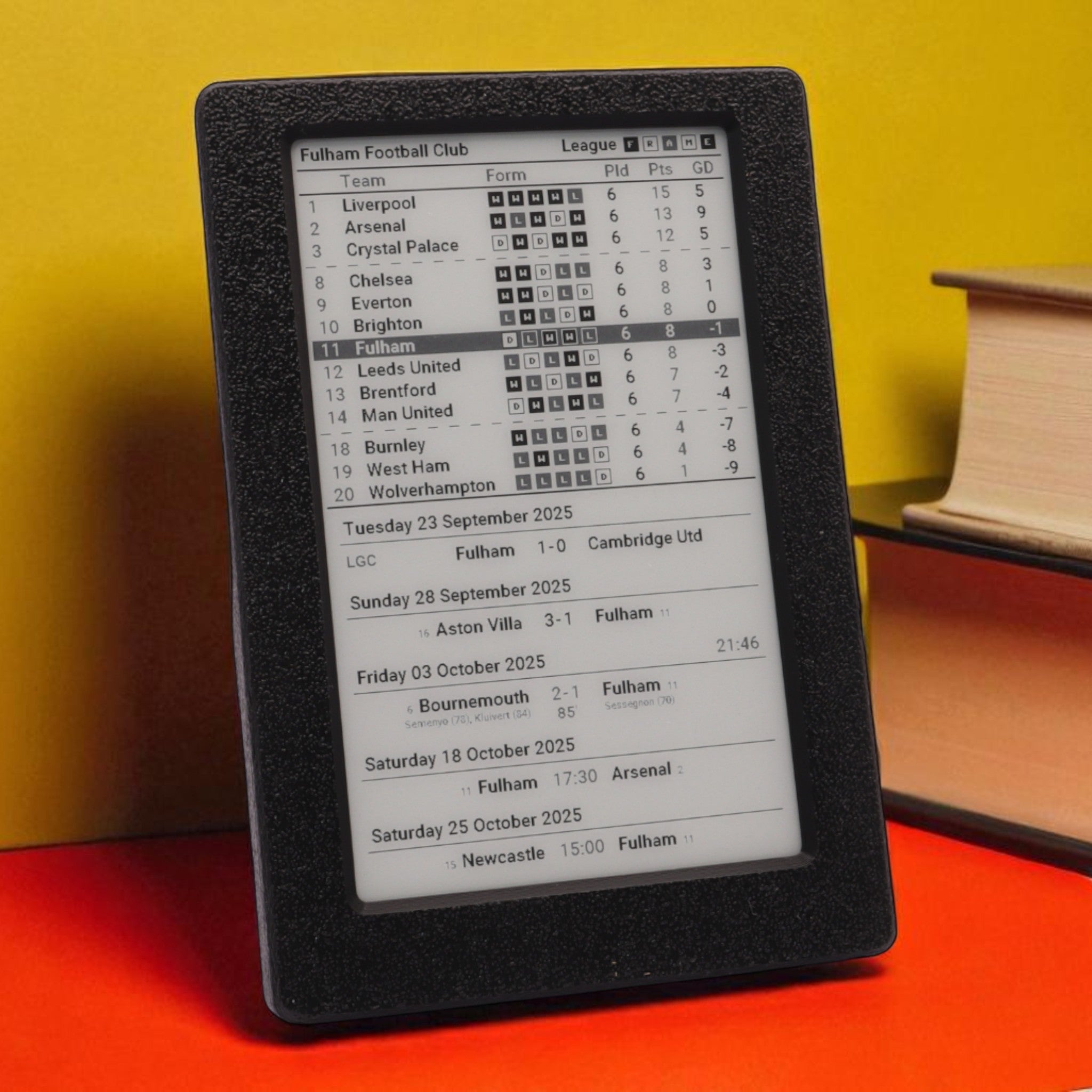 4.2" League Frame – Small Multi‑View Football Display