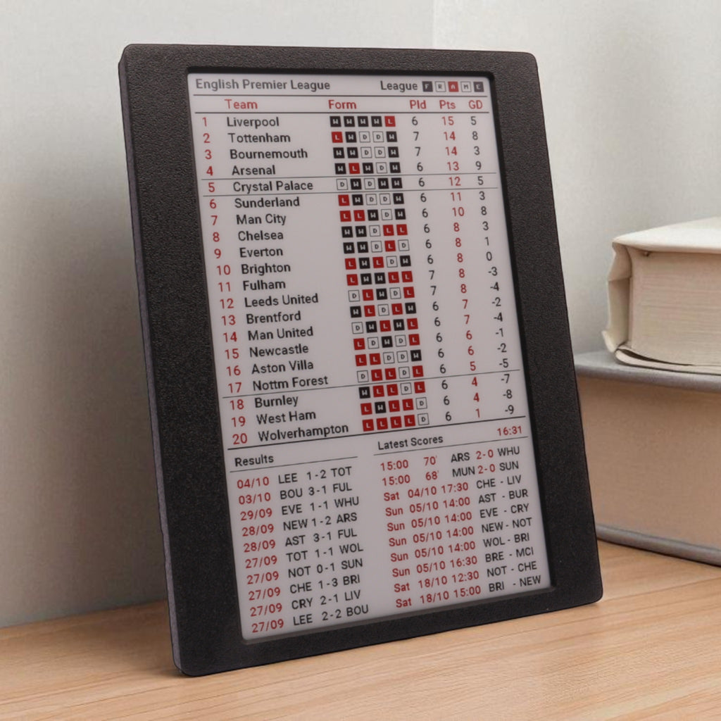 League Frame | Football updates on stunning distraction-free displays ...
