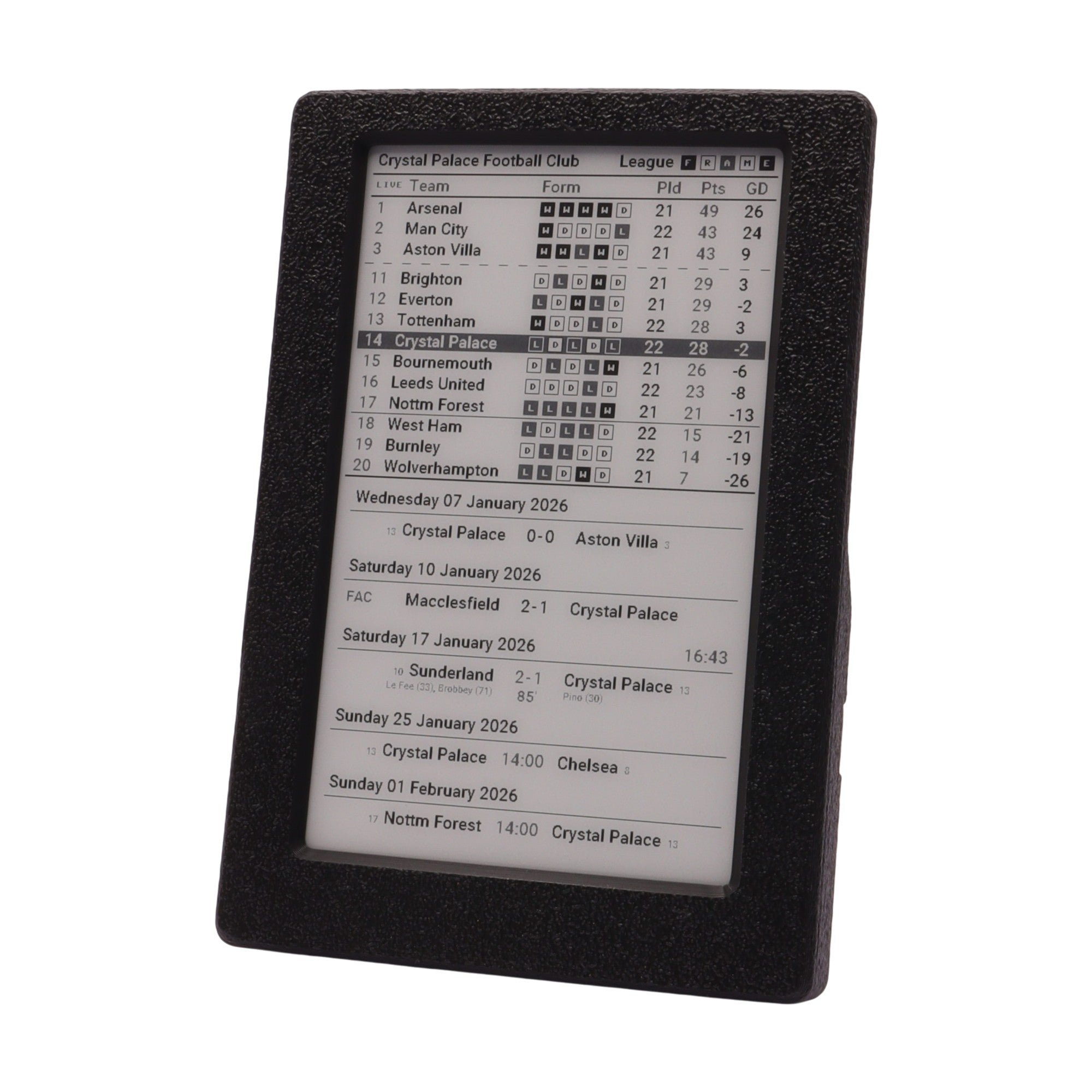 Live Tables Add‑On – As‑It‑Stands Tables for Your League Frame