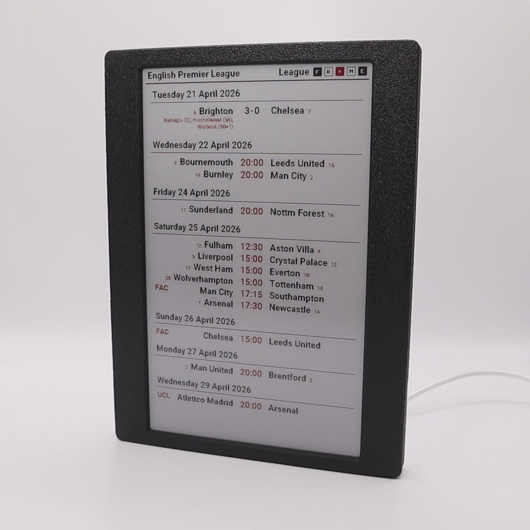 7.5" League Frame – Large Multi‑View Football Display